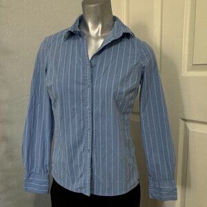 The Limited Blue Pinstripe Button Down Shirt